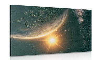 CANVAS PRINT VIEW FROM SPACE - PICTURES OF SPACE AND STARS - PICTURES