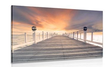 CANVAS PRINT WOODEN PROMENADE - PICTURES OF NATURE AND LANDSCAPE - PICTURES
