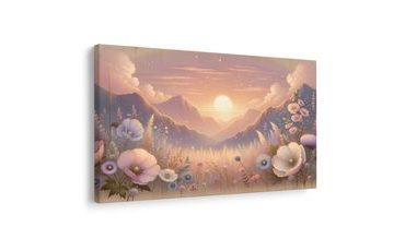 OBRAZ ROMANTICKÝ ZÁPAD SLUNCE S LOUKOU - OBRAZY VÝCHOD A ZÁPAD SLUNCE - OBRAZY