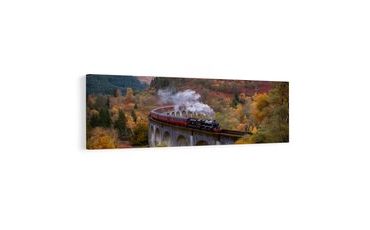 QUADRO SU TELA – VIAGGIO IN TRENO NELLA VALLE - QUADRI DI NATURA E PAESAGGIO - STAMPE E QUADRI