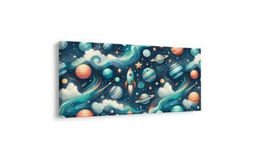 SLIKA RAKETA I PLANETI U SVEMIRU - DJEČJE SLIKE SVEMIR - SLIKE