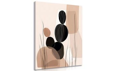 CANVAS PRINT ABSTRACT BOTANICAL CACTUS SHAPES - PICTURES OF ABSTRACT SHAPES - PICTURES