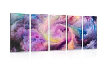 5-PIECE CANVAS PRINT COLOR SPIRAL - ABSTRACT PICTURES - PICTURES
