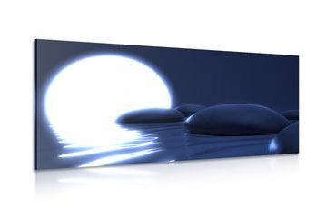 OBRAZ ZEN KAMENE A SPLN MESIACA - OBRAZY FENG SHUI - OBRAZY