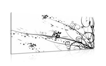 OBRAZ S MOTIVEM KVĚTIN - ČERNOBÍLÉ OBRAZY - OBRAZY