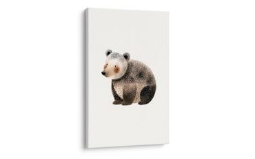 WANDBILD NIEDLICHER BÄR IM WALD - KINDERBILDER TIERE - BILDER