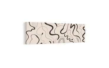 WANDBILD MINIMALISTISCHES SPIEL FREIER PINSELSTRICHE - WANDBILDER ABSTRAKTE FORMEN - BILDER