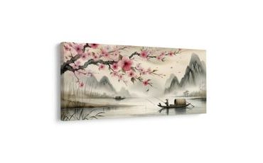 OBRAZ KLIDNÉ RYBAŘENÍ V ASII - OBRAZY JEZERA - OBRAZY