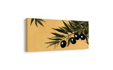 TABLEAU SUR TOILE – FRUITS D’OLIVE MÛRS - TABLEAUX ARBRES ET FEUILLES - TABLEAUX