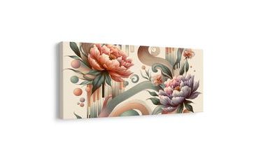 OBRAZ RŮŽOVÉ A FIALOVÉ KVĚTY - OBRAZY KVĚTŮ - OBRAZY