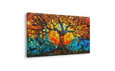 OBRAZ MOZAIKOVITÝ STROM ŽIVOTA - OBRAZY STROMY ŽIVOTA - OBRAZY