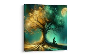 OBRAZ KLIDNÁ NOC POD STROMEM ŽIVOTA - OBRAZY STROMY ŽIVOTA - OBRAZY