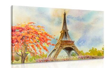 WANDBILD EIFFELTURM IN PASTELLFARBEN - BILDER VON STÄDTEN - BILDER