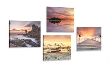 CANVAS PRINT SET PARADISE ON EARTH - SET OF PICTURES - PICTURES