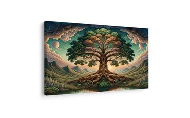 КАРТИНА НА ПЛАТНО – ВЕЛИЧЕСТВЕНО ДЪРВО НА ЖИВОТА В ПЛАНИНАТА - КАРТИНИ ДЪРВЕТАТА НА ЖИВОТА - КАРТИНИ