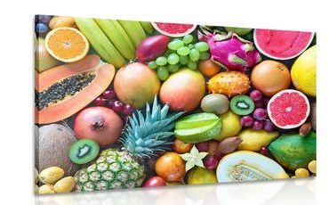 IMPRESSION SUR TOILE FRUITS TROPICAUX - IMPRESSIONS SUR TOILE NOURRITURE ET BOISSON - IMPRESSION SUR TOILE