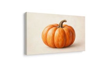 QUADRO SU TELA – ZUCCA ARANCIONE IN DETTAGLIO - QUADRI HALLOWEEN E HORROR - STAMPE E QUADRI