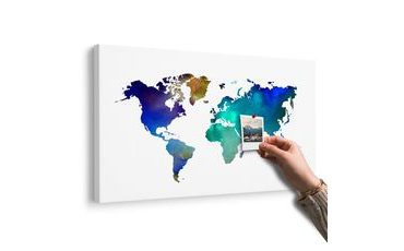 PARAFA KÉP VILÁG TÉRKÉP SZÍNES AKVARELL KIVITELBEN - PARAFA KÉPEK - KÉPEK