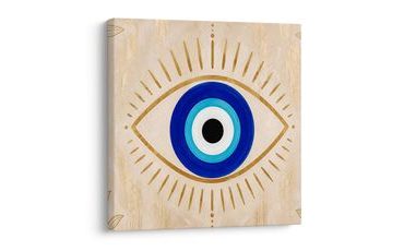 WANDBILD MYSTISCHES AUGE IN GOLDENEN LINIEN - WANDBILDER NACH MOTIV - BILDER