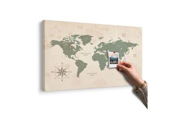OBRAZ NA KORKU DECENTNÍ MAPA SVĚTA - OBRAZY NA KORKU - OBRAZY