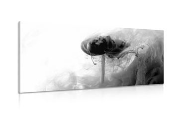 CANVAS PRINT INTERESTING FLOWER IN BLACK AND WHITE - BLACK AND WHITE PICTURES - PICTURES