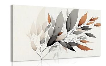 IMPRESSION SUR TOILE BRIN DE FEUILLES MINIMALISTE - IMPRESSIONS SUR TOILE ARBRES ET FEUILLES - IMPRESSION SUR TOILE