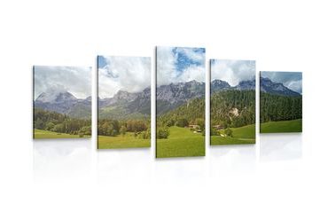 IMPRESSION SUR TOILE EN 5 PARTIES AUTRICHE PITTORESQUE - IMPRESSION SUR TOILE DE NATURE ET PAYSAGE - IMPRESSION SUR TOILE