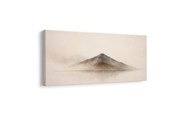 TABLEAU SUR TOILE – SOMMET MONTAGNEUX PAISIBLE AU-DESSUS DE L’EAU - TABLEAUX DE MONTAGNE - TABLEAUX