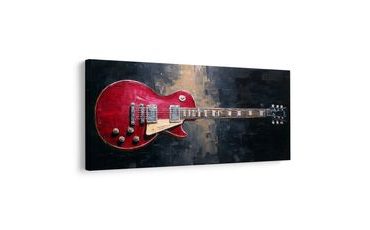 SLIKA CRVENA ELEKTRIČNA GITARA - GLAZBENE SLIKE - SLIKE