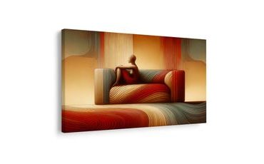 OBRAZ ABSTRAKTNÍ LINIE V TEPLÝCH TÓNECH - ABSTRAKTNÍ OBRAZY - OBRAZY