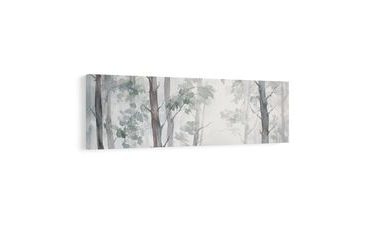 TABLEAU SUR TOILE – FORÊT PAISIBLE DANS LA BRUME - TABLEAUX FORÊT - TABLEAUX