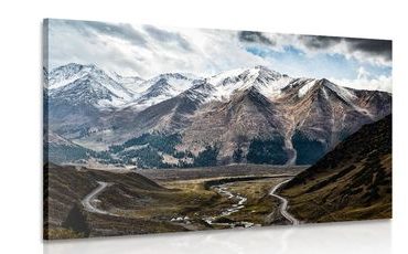 WANDBILD WUNDERSCHÖNES BERGPANORAMA - BILDER VON NATUR UND LANDSCHAFT - BILDER