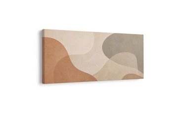 TABLEAU SUR TOILE – COMPOSITION MINIMALISTE AUX TONS NATURELS - IMAGES FORMES ABSTRAITES - TABLEAUX