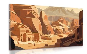 WANDBILD FELSENSTADT - BILDER VON BERGEN - BILDER