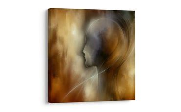 OBRAZ TAJEMNÝ PROFIL VE STÍNECH - ABSTRAKTNÍ OBRAZY - OBRAZY