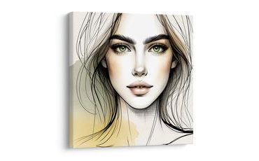 OBRAZ ŽENSKÁ TVÁŘ V JEMNÝCH TÓNECH - OBRAZY ŽENY - OBRAZY