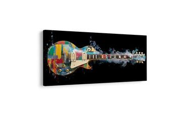 SLIKA ŠARENA ELEKTRIČNA GITARA - GLAZBENE SLIKE - SLIKE