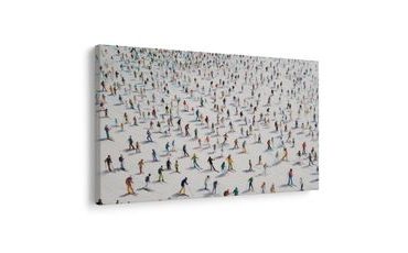 VÁNOČNÍ OBRAZ ZIMNÍ RADOVÁNKY NA SVAHU - VÁNOČNÍ A ZIMNÍ OBRAZY - OBRAZY