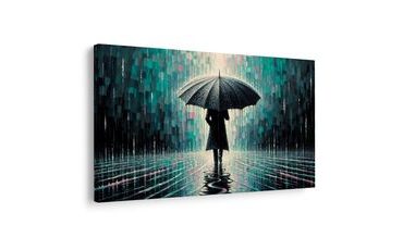 OBRAZ DEŠTIVÝ DEN S DEŠTNÍKEM - OBRAZY LIDÍ - OBRAZY
