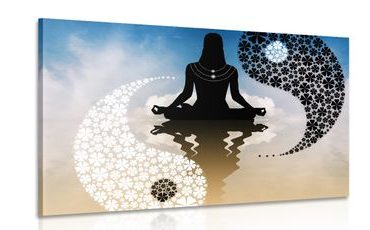 CANVAS PRINT YIN AND YANG YOGA - PICTURES FENG SHUI - PICTURES