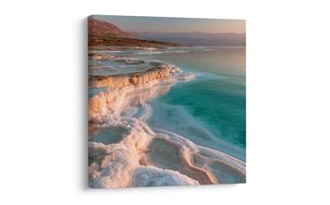 TABLEAU SUR TOILE – LUMIÈRE MATINALE SUR LE RIVAGE SALÉ - TABLEAUX DU LAC - TABLEAUX