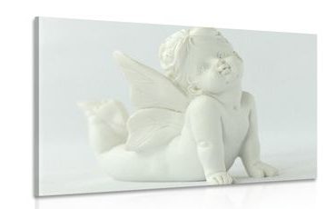 CANVAS PRINT CUTE STATUE OF AN ANGEL - PICTURES OF ANGELS - PICTURES