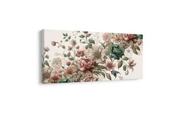TABLEAU SUR TOILE – JARDIN FLEURI - TABLEAUX DE FLEURS - TABLEAUX
