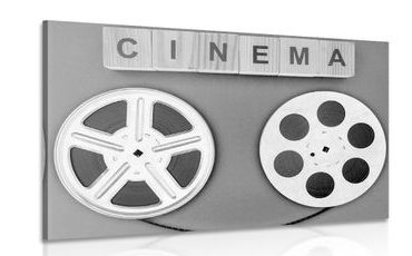 CANVAS PRINT FILM TAPE IN BLACK AND WHITE - BLACK AND WHITE PICTURES - PICTURES