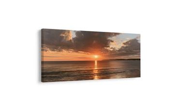 TABLEAU SUR TOILE – REFLET DU SOIR SUR L’EAU - TABLEAUX LEVER ET COUCHER DE SOLEIL - TABLEAUX