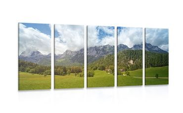 5-TEILIGES WANDBILD MALERISCHES ÖSTERREICH - BILDER VON NATUR UND LANDSCHAFT - BILDER