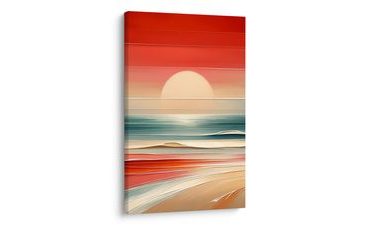 WANDBILD SANDSTRÄNDE IM WARMEN LICHT - BILDER MEER UND STRAND - BILDER