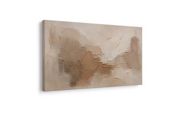 TABLEAU SUR TOILE – STRUCTURE BEIGE EN RELIEF - PEINTURES ABSTRAITES - TABLEAUX