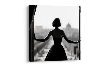 KÉP FEKETE-FEHÉR ELEGANCIA VARÁZSA - NŐKET ÁBRÁZOLÓ KÉPEK - KÉPEK