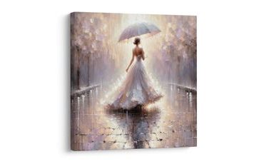 OBRAZ ŽENA KRÁČEJÍCÍ V DEŠTI - OBRAZY ŽENY - OBRAZY